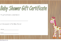 Baby Shower Gift Certificate Template 4