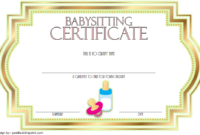 Babysitting Certificate Template 5