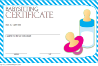 Babysitting Certificate Template 6