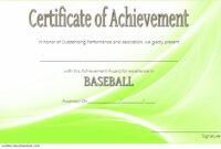 Baseball Achievement Certificate Template 1