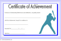 Baseball Achievement Certificate Template 3
