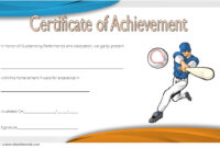 Baseball Achievement Certificate Template 5