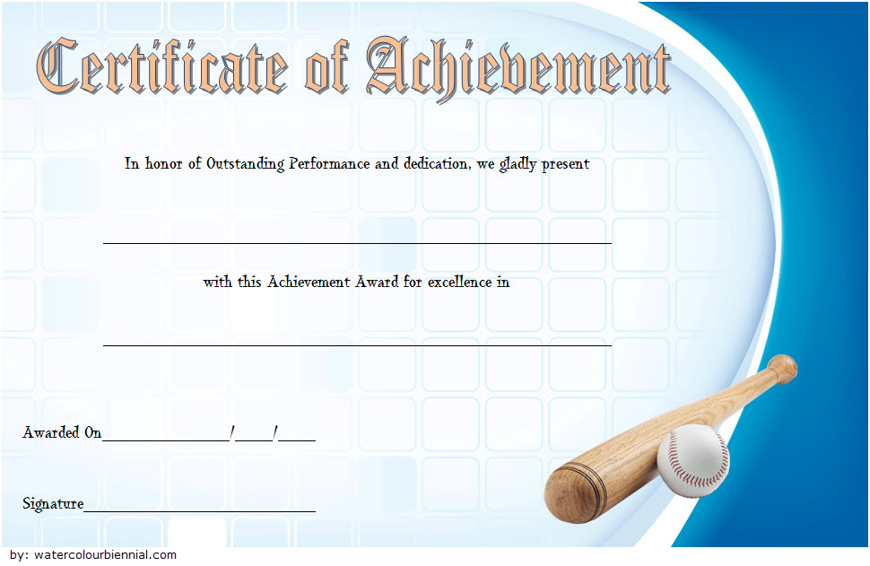 Baseball Achievement Certificates by Paddle