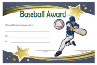Baseball Award Certificate Template 1