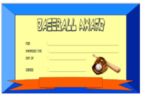 Baseball Award Certificate Template 3