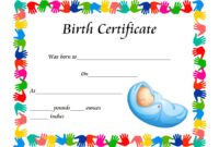 Cute Birth Certificate Template 4