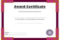 Outstanding Achievement Certificate Template 1