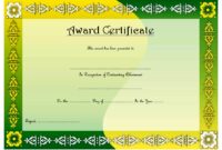 Outstanding Achievement Certificate Template
