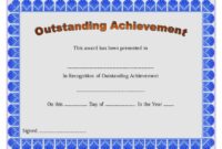 Outstanding Achievement Certificate Template 5