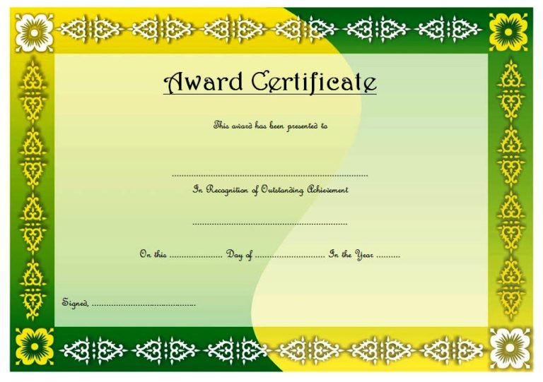 Outstanding Achievement Certificate Template | Paddle Templates