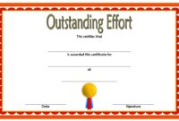 Outstanding Effort Certificate 1