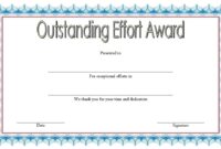 Outstanding Effort Certificate 6