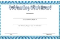 Outstanding Effort Certificate 8