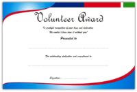 Outstanding Volunteer Certificate Template 1