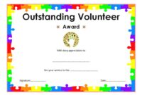 Outstanding Volunteer Certificate Template 9