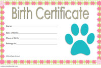Stuffed Animal Birth Certificate Template 2