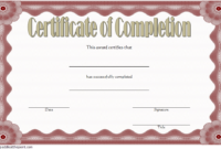 Training Completion Certificate Template 2