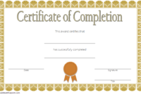Training Completion Certificate Template 3