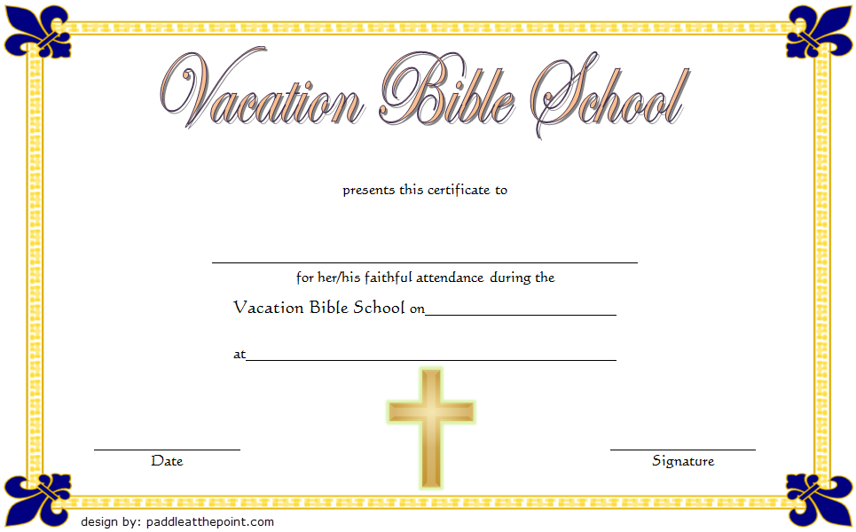 VBS Certificate Template 8+ Latest Designs FREE DOWNLOAD