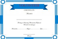 Volunteer Award Certificate Template 4