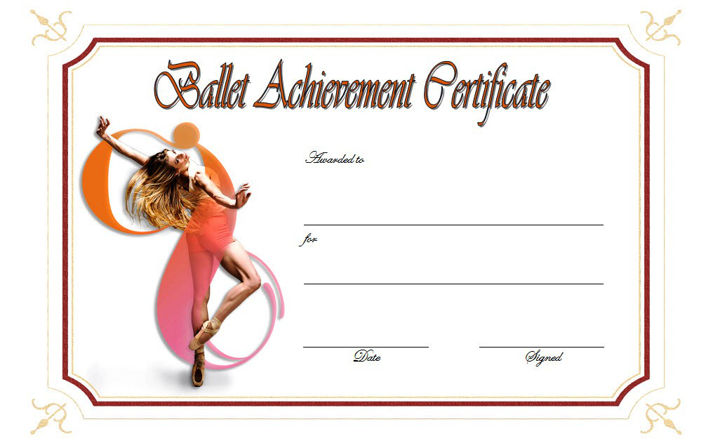 ballet certificate template, ballerina certificate template