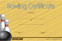 Bowling Certificate Template 1