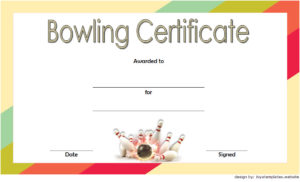 Bowling Certificate Template 2 | Paddle Certificate