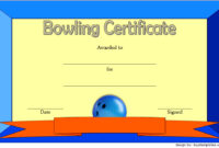 Bowling Certificate Template 3