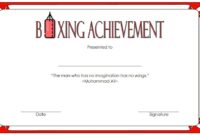 Boxing Certificate Template 1