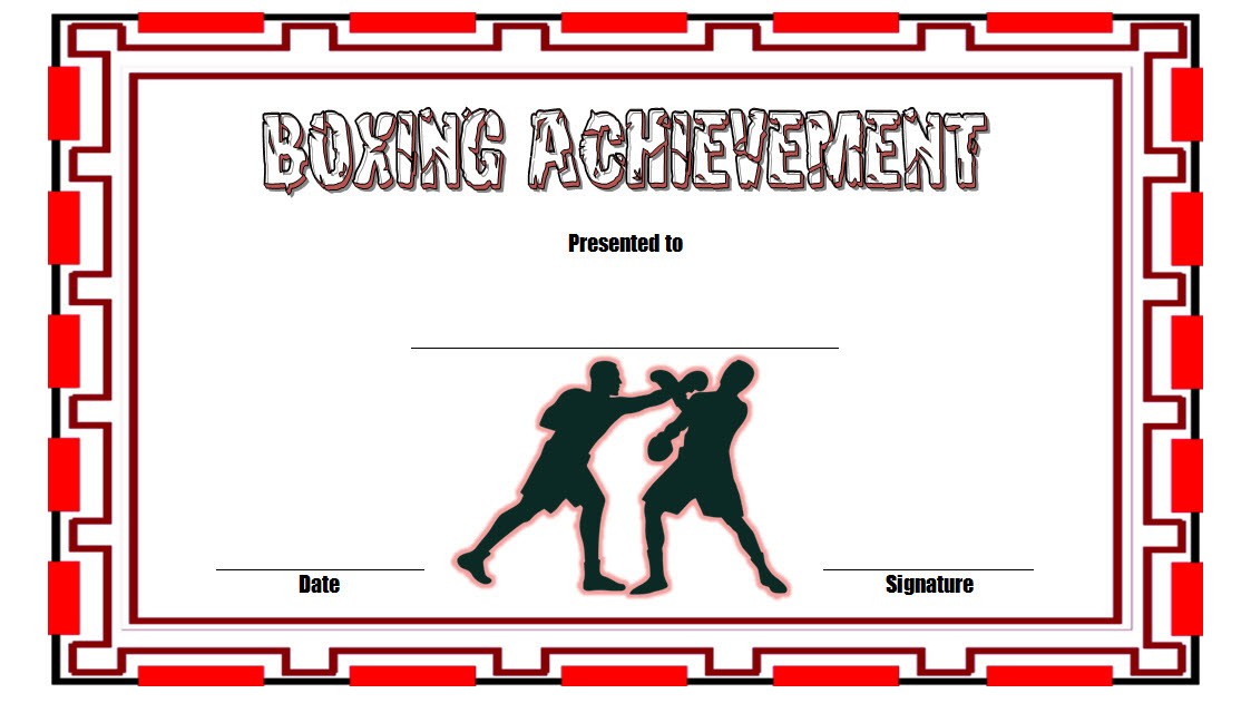 boxing certificate template, kickboxing certificate templates, boxing certificate templates free, boxing match achievement, boxing award certificate templates, blank boxing certificate template