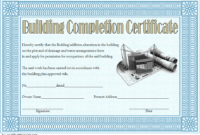 Certificate of Construction Completion Template 10