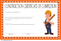 Certificate of Construction Completion Template 6