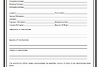 Certificate of Origin Template 3