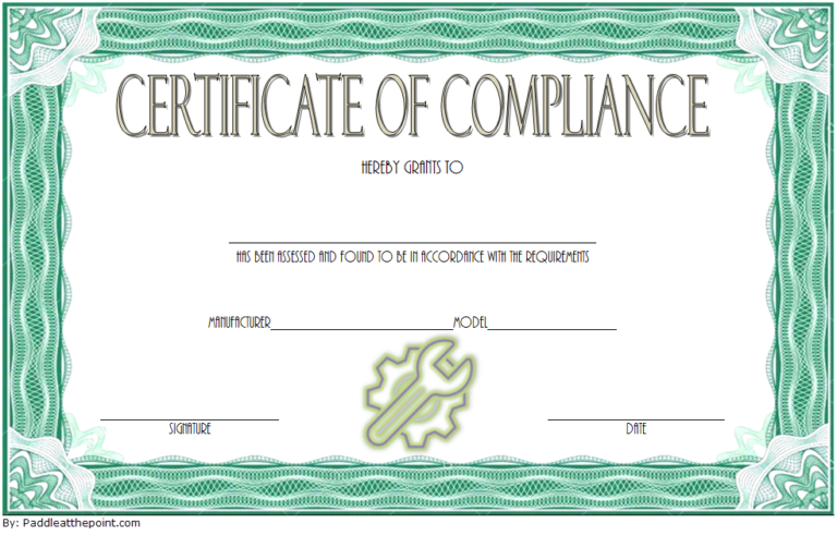 Compliance Certificate Template 7 | Paddle Templates