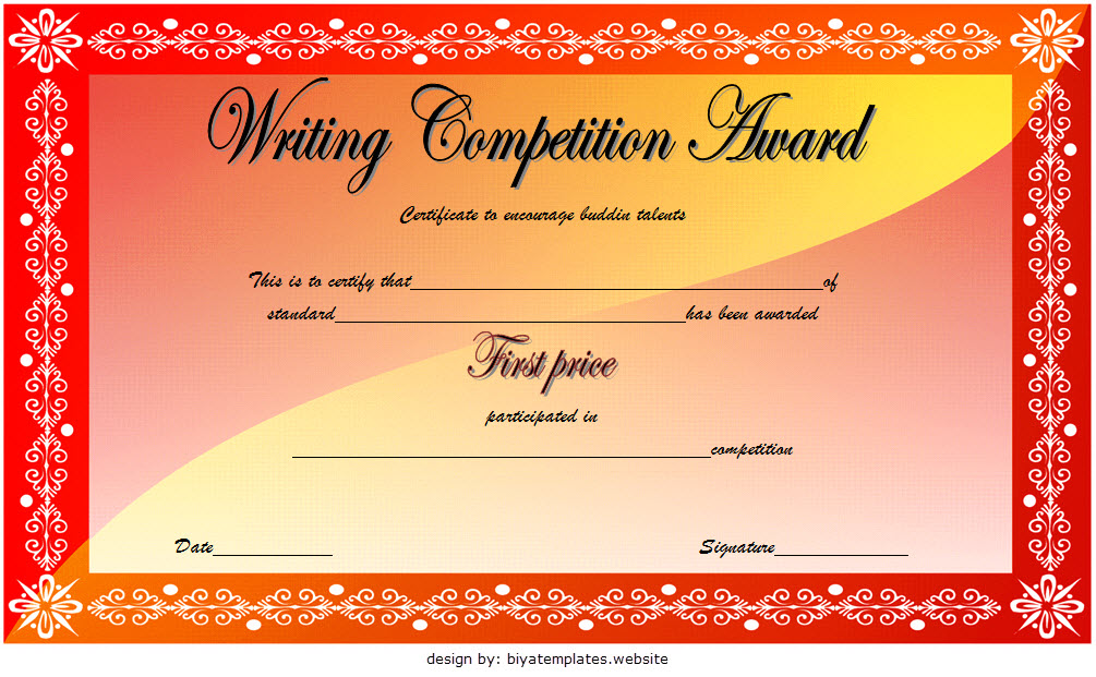 Contest Winner Certificate Template 30 Unexplored Designs