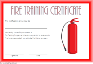 Firefighter Training Certificate Template 2 Paddle Templates