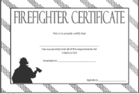 Firefighter Training Certificate Template 5