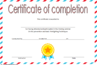 Firefighter Training Certificate Template 8