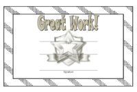 Great Work Certificate Template 8