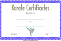 Karate Certificate Template 3