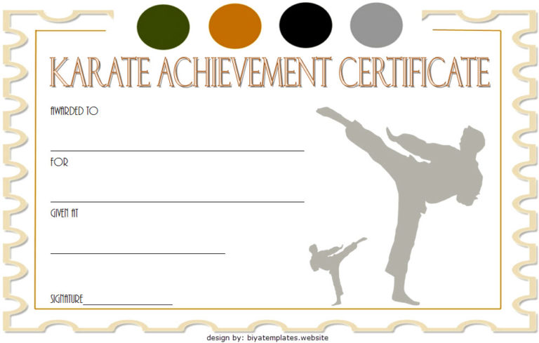 Karate Certificate Template 6 | Paddle Templates