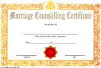 Marriage Counseling Certificate Template 6
