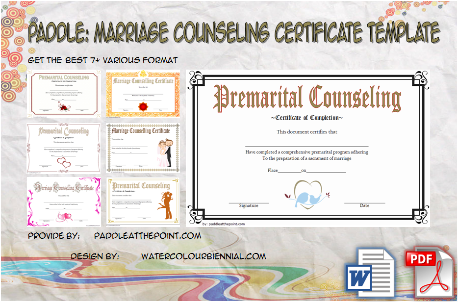 Marriage Counseling Certificate Template: 7+ Premium Designs