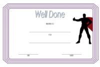 Well Done Certificate Template