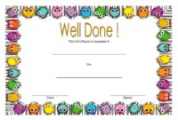 Well Done Certificate Template 3