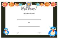 Well Done Certificate Template 5