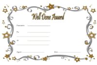 Well Done Certificate Template 7