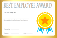 Best Employee Certificate Template 9