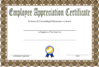 Employee Appreciation Certificate Template 1
