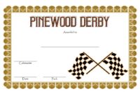 Pinewood Derby Certificate Template 1